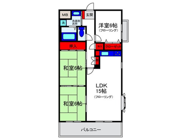 桜塚ハイツの物件間取画像